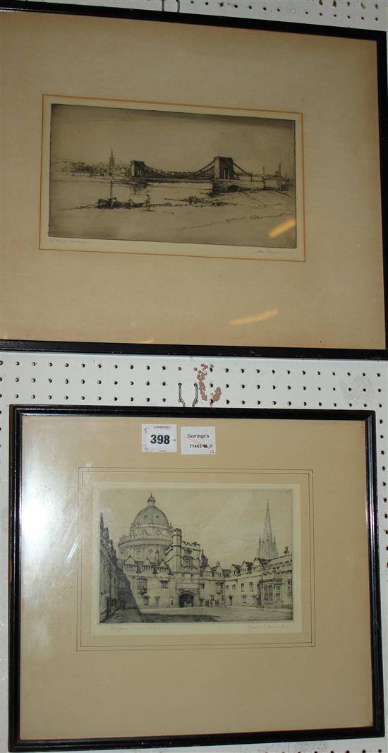 Etchings by E. Hampshire and Fraser